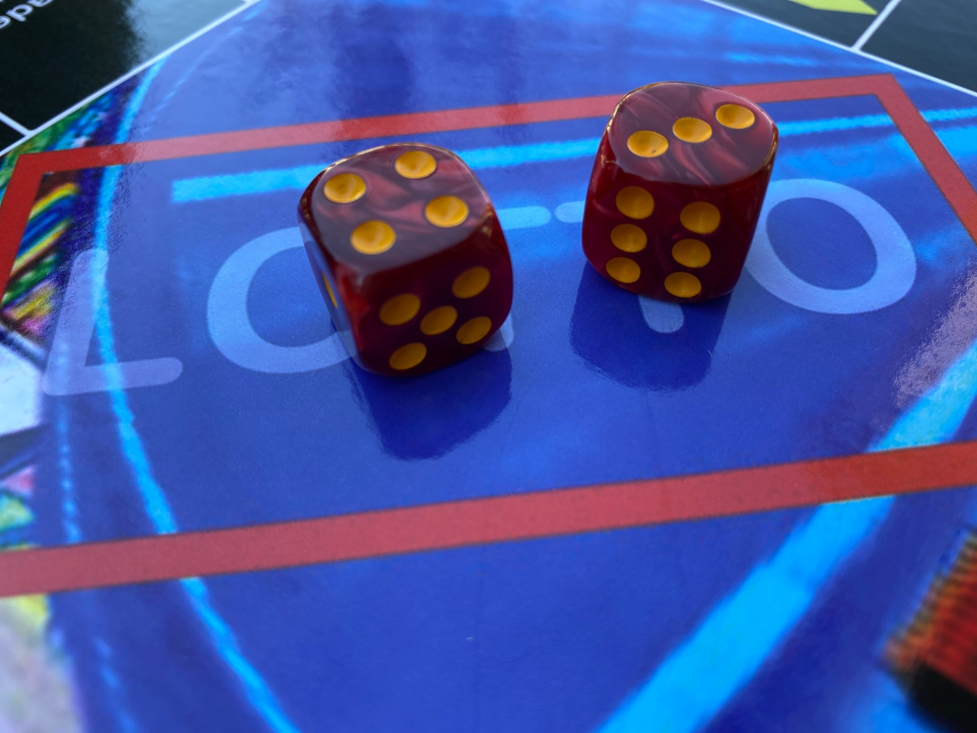 SUNSET ORANGE BANG Trillopoly Dice