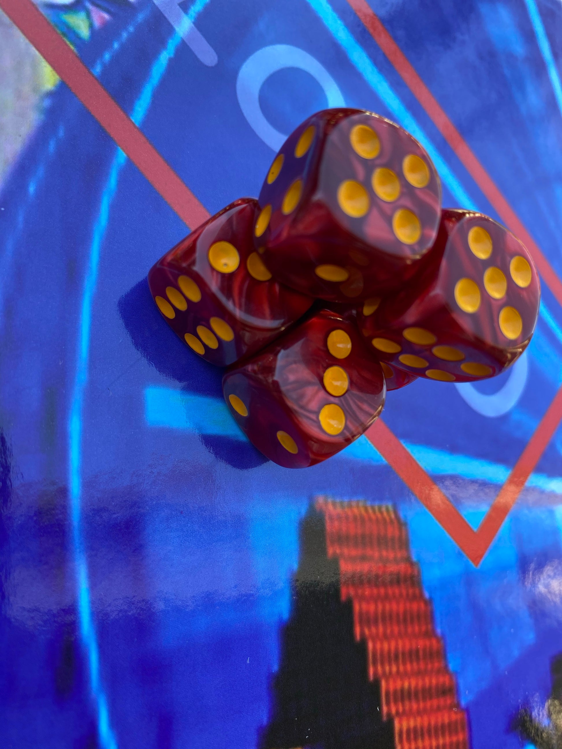 SUNSET ORANGE BANG Trillopoly Dice